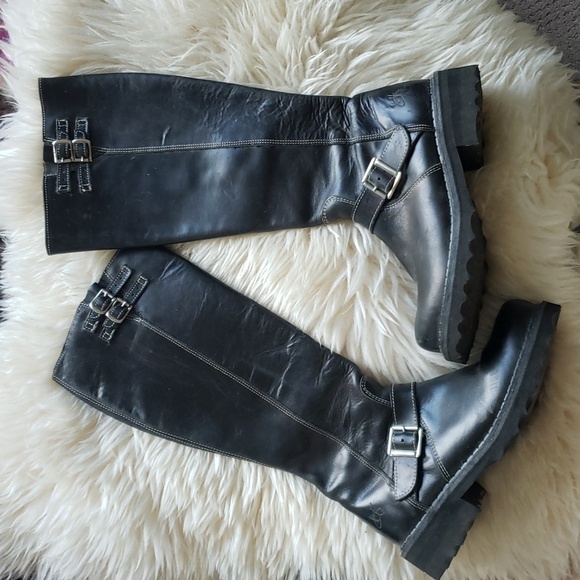Fluevog Bond GirlTall Boots with Buckles Discontinued Size 5.5 - Picture 2 of 11
